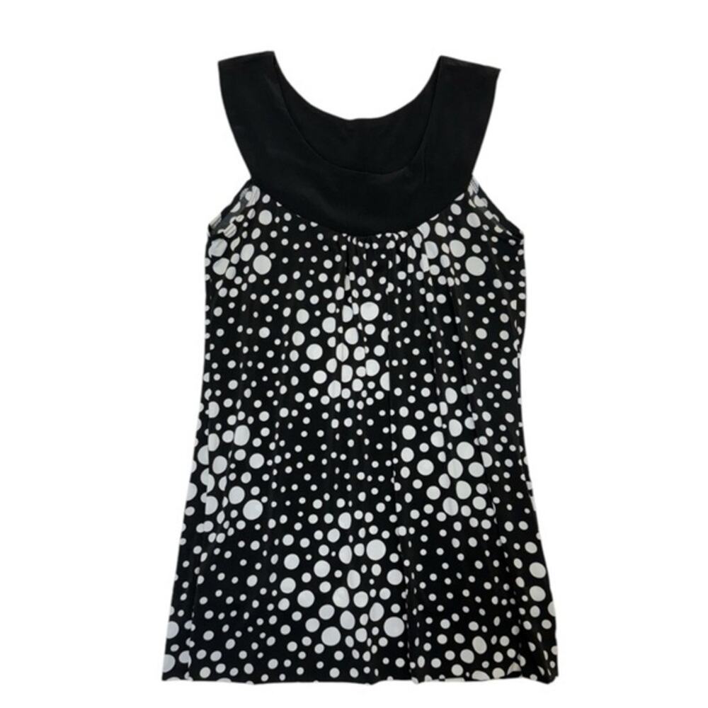 Vintage Body Central Polka Dot Sleeveless Top Women’s Medium black white tank